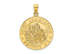 FJC Finejewelers 10 kt Yellow Gold Polished Saint Christopher Coin Charm 30 x 24 mm