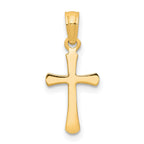FJC Finejewelers 10 kt Yellow Gold Polished Beveled Cross with Round tips Charm 17 x 7 mm