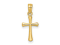 FJC Finejewelers 10 kt Yellow Gold Polished Beveled Cross with Round tips Charm 17 x 7 mm