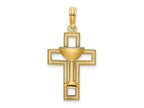 FJC Finejewelers 10 kt Yellow Gold Polished Cross W/ Communion Cup Charm 25 x 14 mm