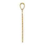 FJC Finejewelers 10 kt Yellow Gold with Lace Border Cross Charm 36 x 20 mm