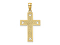 FJC Finejewelers 10 kt Yellow Gold I LOVE JESUS Cross with Hearts Charm 25 mm