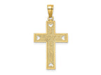 FJC Finejewelers 10 kt Yellow Gold I LOVE JESUS Cross with Hearts Charm 25 mm