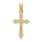 FJC Finejewelers 10 kt Yellow Gold with Engraved Edges Cross Charm 18 x 12 mm