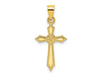 FJC Finejewelers 10 kt Yellow Gold with Engraved Edges Cross Charm 18 x 12 mm