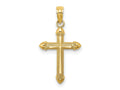FJC Finejewelers 10 kt Yellow Gold Polished with Scroll Design Cross Charm 22 x 12 mm