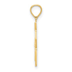 FJC Finejewelers 10 kt Yellow Gold Church with Cross On Door Charm 21 x 15 mm