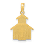 FJC Finejewelers 10 kt Yellow Gold Church with Cross On Door Charm 21 x 15 mm