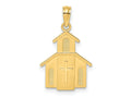 FJC Finejewelers 10 kt Yellow Gold Church with Cross On Door Charm 21 x 15 mm