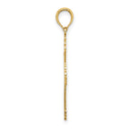 FJC Finejewelers 10 kt Yellow Gold Cross with Heart Center Charm 25 x 20 mm