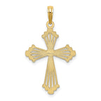 FJC Finejewelers 10 kt Yellow Gold Cross with Heart Center Charm 25 x 20 mm