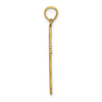 FJC Finejewelers 10 kt Yellow Gold with Pointed Ends Fancy Cross Charm 24 mm