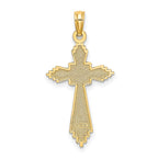 FJC Finejewelers 10 kt Yellow Gold with Pointed Ends Fancy Cross Charm 24 mm