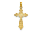 FJC Finejewelers 10 kt Yellow Gold with Pointed Ends Fancy Cross Charm 24 mm
