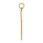 FJC Finejewelers 10 kt Yellow Gold Fancy Bright Cut Cross Charm 24 x 16 mm