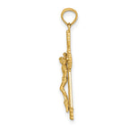 FJC Finejewelers 10 kt Yellow Gold Bright Cut Crucifix Charm 31 mm