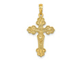 FJC Finejewelers 10 kt Yellow Gold Bright Cut Crucifix W /Fancy Tips Charm 29 x 16 mm