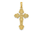 FJC Finejewelers 10 kt Yellow Gold Bright Cut Crucifix W /Fancy Tips Charm 29 x 16 mm