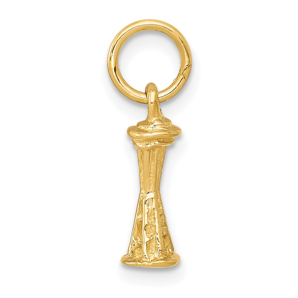 FJC Finejewelers 10 kt Yellow Gold Solid Polished 3-D Space Needle Charm 16 x 5 mm