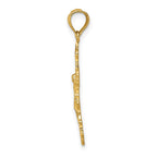 FJC Finejewelers 10 kt Yellow Gold Crucifix W/ Fancy Edges Charm 27 x 14 mm