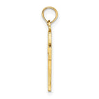 FJC Finejewelers 10 kt Yellow Gold Flower In Cross Charm 16 mm