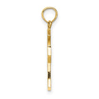 FJC Finejewelers 10 kt Yellow Gold Textured Cut-Out Center Cross Charm 17 mm
