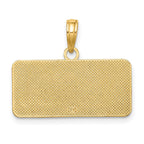FJC Finejewelers 10 kt Yellow Gold OBX NORTH CAROLINA License Plate Charm 17 x 23 mm