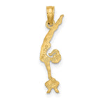 FJC Finejewelers 10 kt Yellow Gold Gymnastics Charm 22 x 6 mm