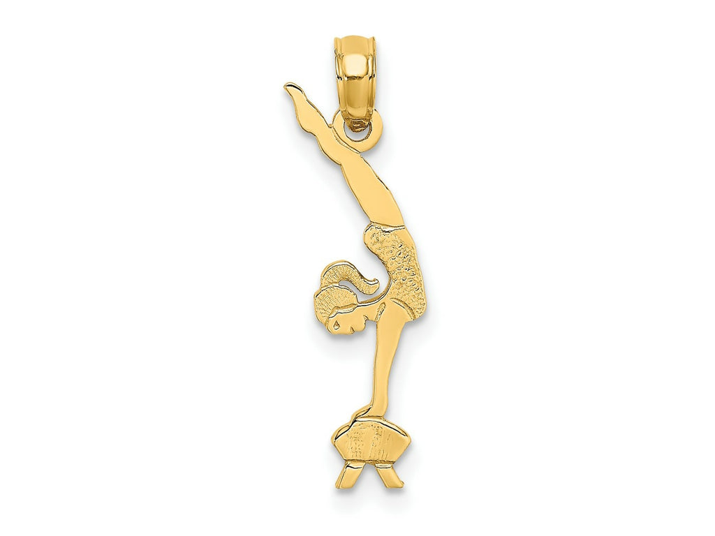 FJC Finejewelers 10 kt Yellow Gold Gymnastics Charm 22 x 6 mm