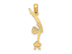 FJC Finejewelers 10 kt Yellow Gold Gymnastics Charm 22 x 6 mm