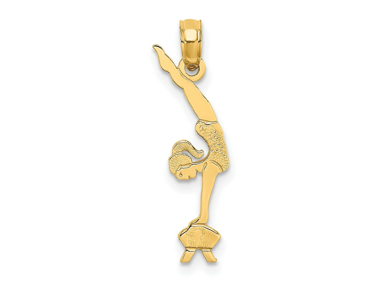 FJC Finejewelers 10 kt Yellow Gold Gymnastics Charm 22 x 6 mm