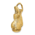 FJC Finejewelers 10 kt Yellow Gold 3-D Textured Double Boxing Gloves Charm 34 x 21 mm
