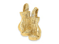 FJC Finejewelers 10 kt Yellow Gold 3-D Textured Double Boxing Gloves Charm 34 x 21 mm