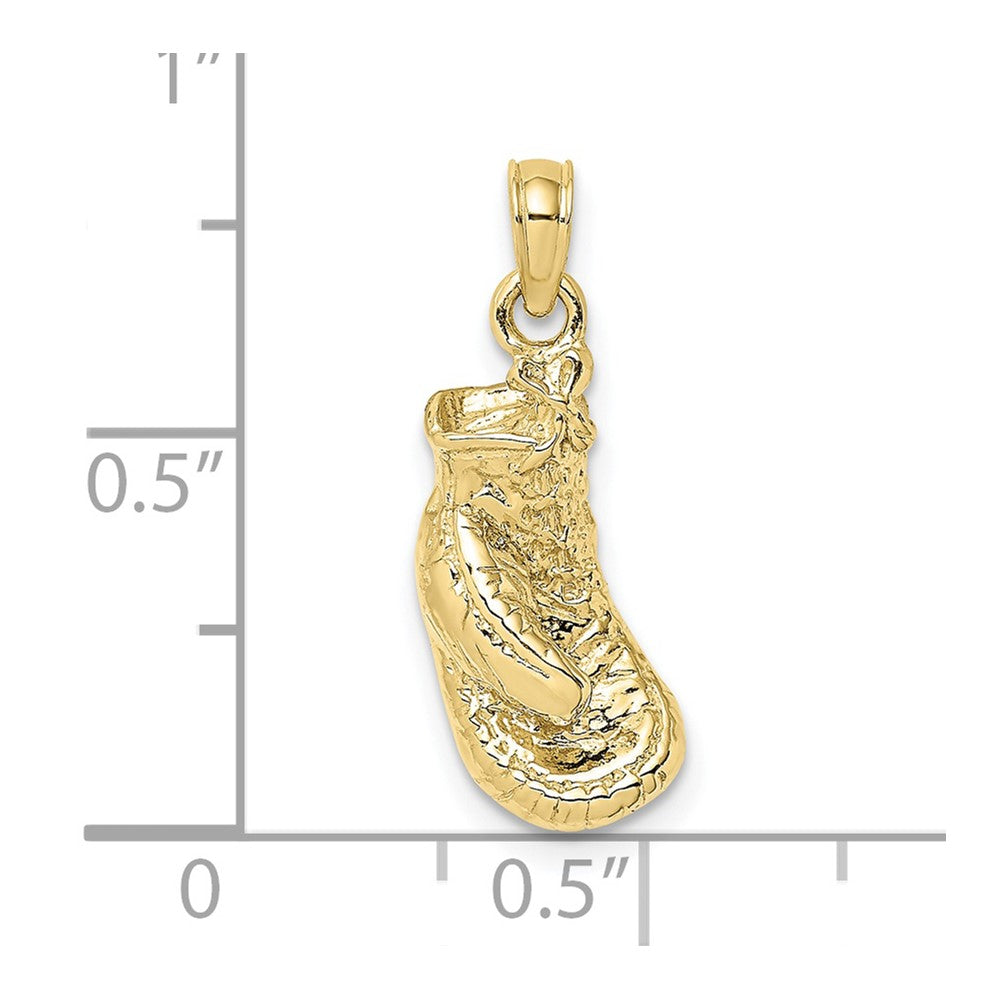 FJC Finejewelers 10 kt Yellow Gold 2-D Polished / Textured Single Boxing Glove Charm 16 x 7 mm