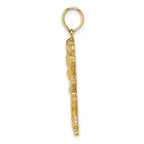FJC Finejewelers 10 kt Yellow Gold Polished Running Football Player Charm 25 x 11 mm