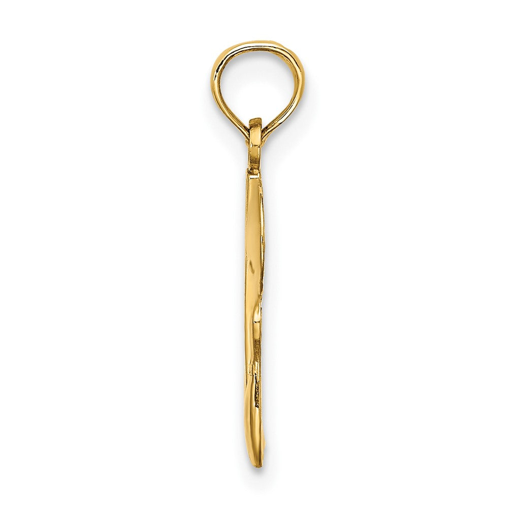 FJC Finejewelers 10 kt Yellow Gold #1 Bowling Ball and Two Pins Charm 3 x 1 mm