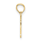 FJC Finejewelers 10 kt Yellow Gold Polished and Engraved OY VEY Charm 15 mm