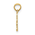 FJC Finejewelers 10 kt Yellow Gold #1 PRINCESS Charm 10 x 19 mm