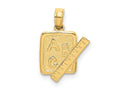 FJC Finejewelers 10 kt Yellow Gold School Book and Ruler Charm 8 x 27 mm