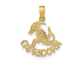 FJC Finejewelers 10 kt Yellow Gold CAPRICORN Zodiac Charm 17 x 16 mm