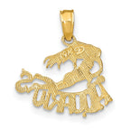 FJC Finejewelers 10 kt Yellow Gold AQUARIUS Zodiac Charm 17 x 16 mm