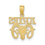 FJC Finejewelers 10 kt Yellow Gold ARIES Zodiac Charm 17 x 13 mm