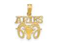 FJC Finejewelers 10 kt Yellow Gold ARIES Zodiac Charm 17 x 13 mm