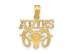 FJC Finejewelers 10 kt Yellow Gold ARIES Zodiac Charm 17 x 13 mm