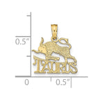 FJC Finejewelers 10 kt Yellow Gold TAURUS Zodiac Charm 15 x 13 mm