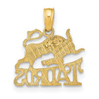 FJC Finejewelers 10 kt Yellow Gold TAURUS Zodiac Charm 15 x 13 mm