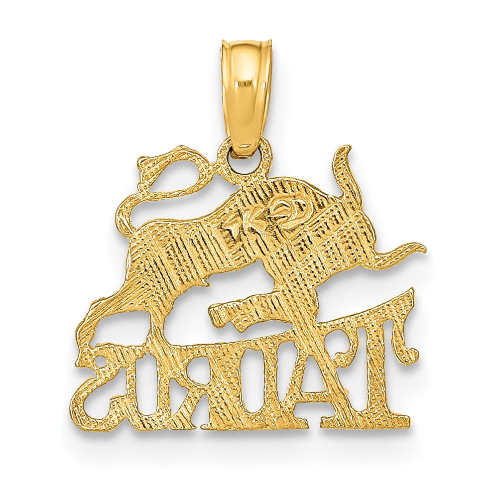 FJC Finejewelers 10 kt Yellow Gold TAURUS Zodiac Charm 15 x 13 mm