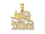 FJC Finejewelers 10 kt Yellow Gold TAURUS Zodiac Charm 15 x 13 mm