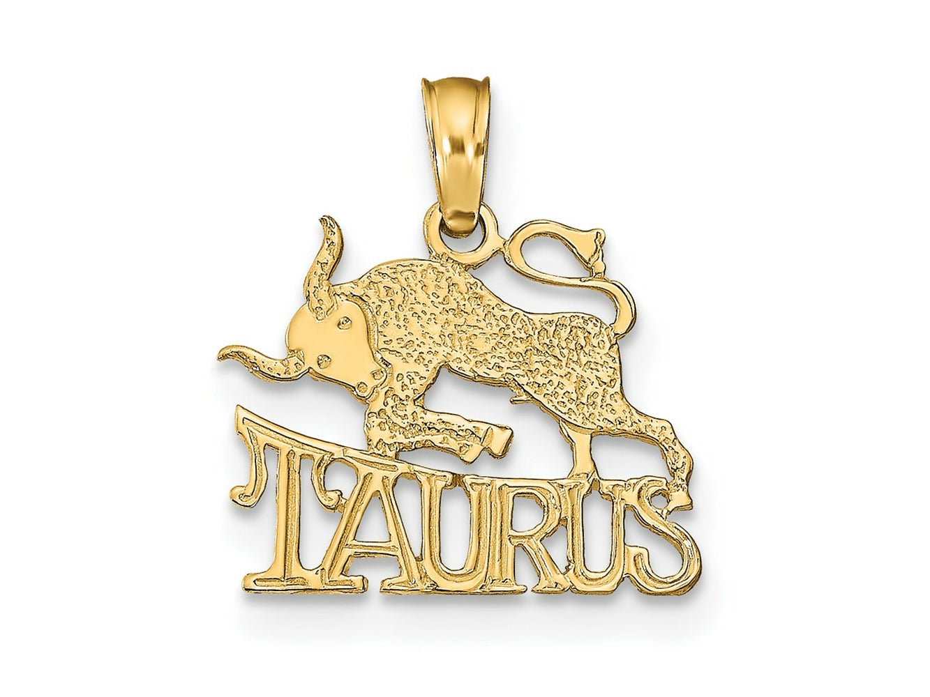 FJC Finejewelers 10 kt Yellow Gold TAURUS Zodiac Charm 15 x 13 mm
