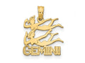 FJC Finejewelers 10 kt Yellow Gold GEMINI Zodiac Charm 18 x 13 mm